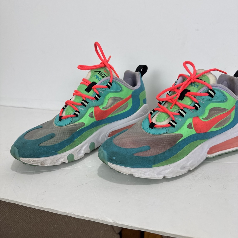 Nike‎ Air Max 270 React Electro Green Lagoon  Womens Size 7.5 - Picture 3 of 8